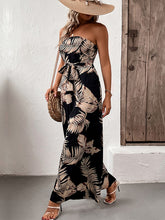 Load image into Gallery viewer, Women’s Leaf Print Sleeveless Wide Leg Jumpsuit with Pockets Sizes 2-10