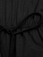 Load image into Gallery viewer, Women&#39;s Black Jumpsuit with Spaghetti Straps and Cuffed Hem with Bow Sizes 4-10