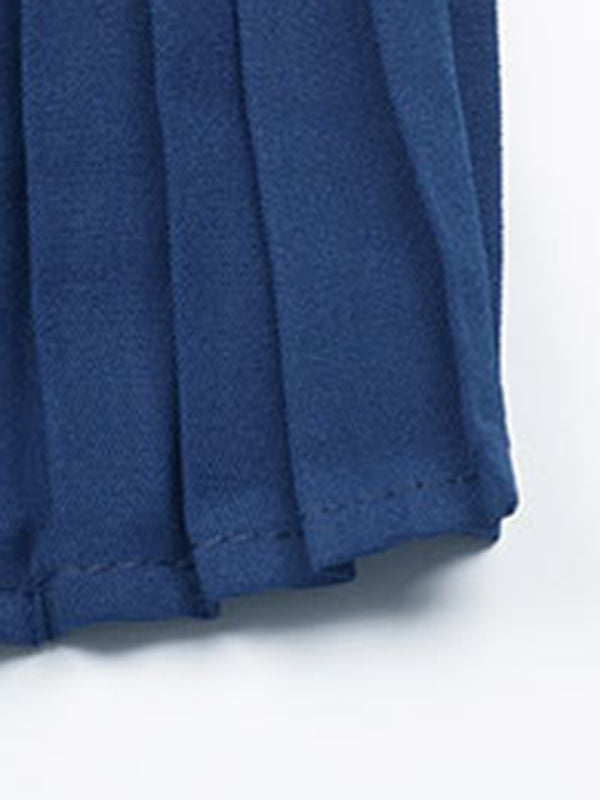 Women’s V-Neck Pleated Midi Dress with Waist Tie and Ruffled Short Sleeves S-XL - Wazzi's Wear