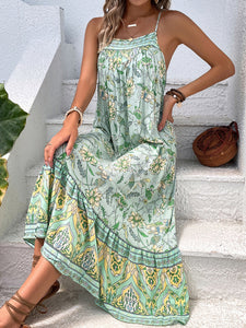 Women’s Floral Maxi Dress with Spaghetti Straps Sizes 4-10