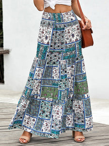 Women’s Boho High Waist Maxi Skirt in 2 Colors Sizes 4-10