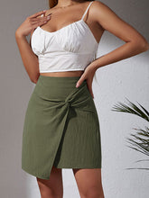 Load image into Gallery viewer, Women&#39;s High Waist Solid Skirt with Asymmetric Hem in 4 Colors Sizes 4-10