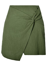 Load image into Gallery viewer, Women&#39;s High Waist Solid Skirt with Asymmetric Hem in 4 Colors Sizes 4-10