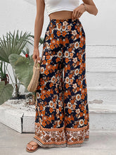 Load image into Gallery viewer, Women’s Floral Print Wide Leg Pants with Pockets Waist 27-45