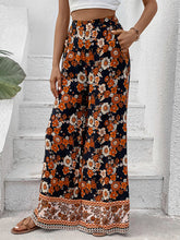 Load image into Gallery viewer, Women’s Floral Print Wide Leg Pants with Pockets Waist 27-45
