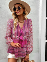 Load image into Gallery viewer, Women’s Boho Long Sleeve Top with Tassels in 4 Colors S-XL