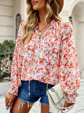 Load image into Gallery viewer, Women&#39;s Floral Long Sleeve Cuffed Top in 2 Colors S-XL