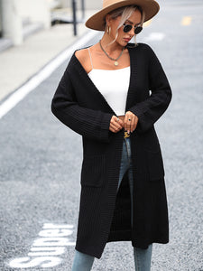 Women’s Long Sleeve Knit Sweater Cardigan with Pockets in 5 Colors S-XL - Wazzi's Wear