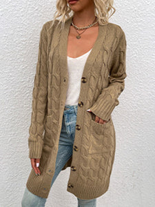 Women's Button Up Cardigan with Pockets in 4 Colors Sizes 4-10