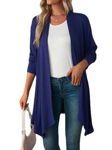 Women’s Long Sleeve Open Cardigan in 6 Colors Sizes 6-14