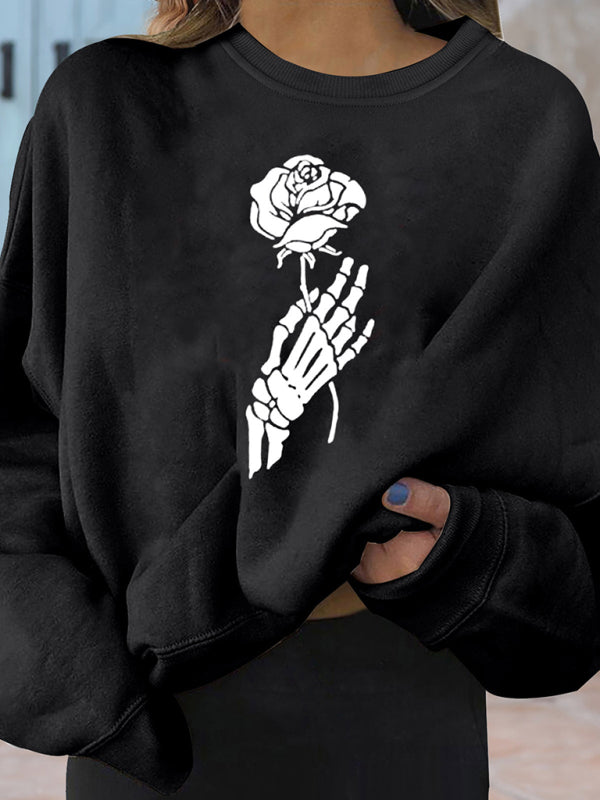 Women’s Long Sleeve Graphic Sweatshirt S-XXL - Wazzi's Wear