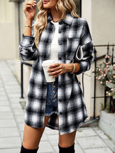 Load image into Gallery viewer, Women’s Plaid Long Sleeve Buttoned Shirt Jacket in 4 Colors S-XL