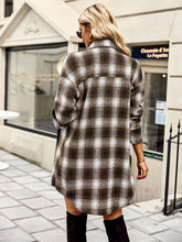 Load image into Gallery viewer, Women’s Plaid Long Sleeve Buttoned Shirt Jacket in 4 Colors S-XL