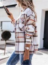 Load image into Gallery viewer, Women&#39;s Long Sleeve Plaid Button Up Shirt Coat in 4 Colors Sizes 4-12