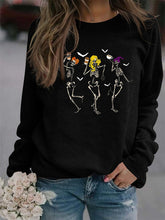 Load image into Gallery viewer, Women’s Skeleton Long Sleeve Halloween Sweatshirt in 8 Colors Sizes 4-14