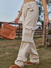 Load image into Gallery viewer, Women’s Cargo Pants with Elastic Waist and Pockets in 4 Colors Waist 24-39 - Wazzi&#39;s Wear