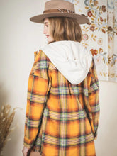 Load image into Gallery viewer, Women&#39;s Hooded Long Sleeve Plaid Shirt Jacket in 3 Colors S-XL