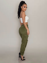 Load image into Gallery viewer, Women’s Cuffed Cargo Pants with Pockets in 6 Colors Waist 28-35