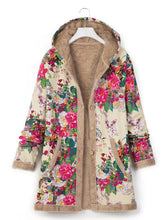Load image into Gallery viewer, Women’s Printed Hooded Plush Coat with Pockets in 9 Patterns Sizes 4-18