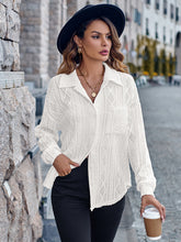 Load image into Gallery viewer, Women’s Buttoned Long Sleeve Top with Lapel in 3 Colors S-XL - Wazzi&#39;s Wear