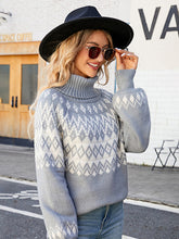 Load image into Gallery viewer, Women’s Retro Long Sleeve Turtleneck Knit Sweater in 3 Colors S-XXL