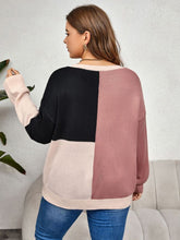 Load image into Gallery viewer, Women’s Colorblock Long Sleeve Sweater Sizes 10-16