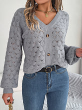 Load image into Gallery viewer, Women’s V-Neck Long Sleeve Sweater with Buttons in 3 Colors S-L - Wazzi&#39;s Wear