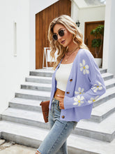 Load image into Gallery viewer, Women’s Long Sleeve Knit Cardigan with Flowers in 6 Colors S-XL - Wazzi&#39;s Wear