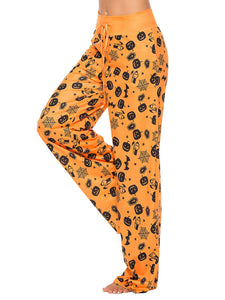 Women's Halloween Pumpkin Loungepants in 2 Patterns S-L - Wazzi's Wear