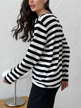 Load image into Gallery viewer, Women&#39;s Striped Long Sleeve Sweater in 6 Colors S-L - Wazzi&#39;s Wear