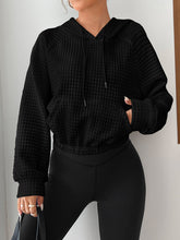 Load image into Gallery viewer, Women’s Long Sleeve Waffle Hooded Sweatshirt with Kangaroo Pocket in 4 Colors S-XXL - Wazzi&#39;s Wear