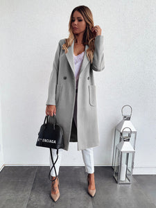 Women’s Long Sleeve Wool Jacket with Pockets in 3 Colors Sizes 4-14 - Wazzi's Wear