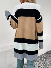 Load image into Gallery viewer, Women’s Striped Long Sleeve Cardigan Sweater S-L - Wazzi&#39;s Wear