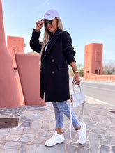 Load image into Gallery viewer, Women’s Collared Long Sleeve Buttoned Coat in 5 Colors Sizes 4-14 - Wazzi&#39;s Wear