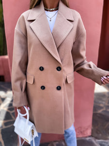 Women’s Collared Long Sleeve Buttoned Coat in 5 Colors Sizes 4-14 - Wazzi's Wear