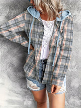 Load image into Gallery viewer, Women’s Plaid Hooded Shirt Jacket in 5 Colors S-XXL - Wazzi&#39;s Wear