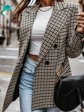 Load image into Gallery viewer, Women’s Plaid Long Sleeve Mid-Length Suit Jacket Sizes 4-12 - Wazzi&#39;s Wear