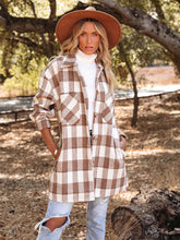 Load image into Gallery viewer, Women&#39;s Plaid Printed Long Woolen Jacket in 3 Colors S-XXL - Wazzi&#39;s Wear