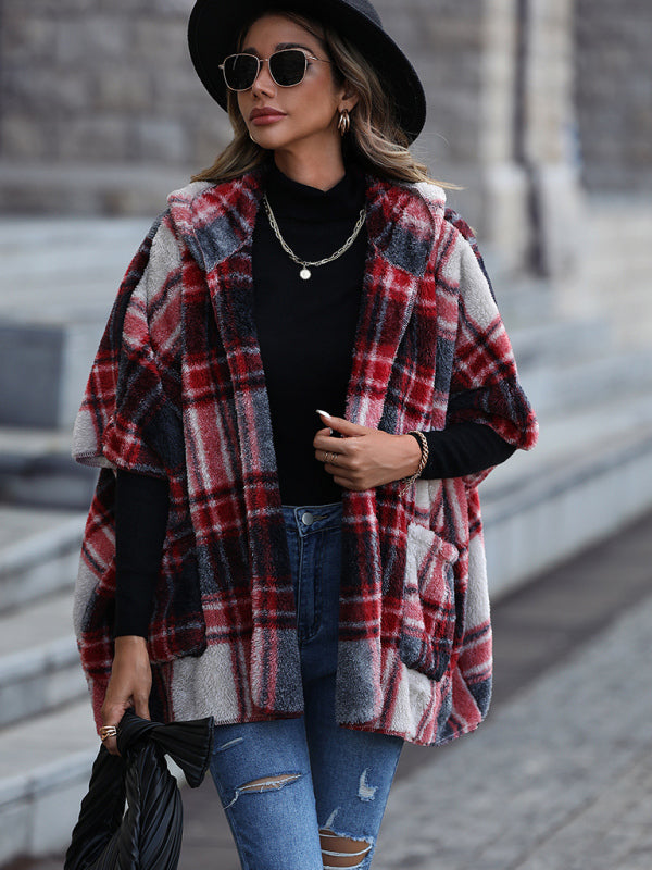 Women’s Hooded Three-Quarter Sleeve Scottish Style Jacket S-XL - Wazzi's Wear