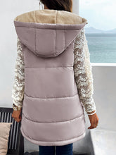 Load image into Gallery viewer, Women&#39;s Sleeveless Hooded Vest Jacket with Lapel and Pockets in 5 Colors S-XXL - Wazzi&#39;s Wear