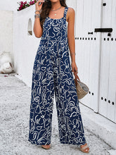Load image into Gallery viewer, Women’s Printed Wide Leg Jumpsuit with Pockets S-XL - Wazzi&#39;s Wear