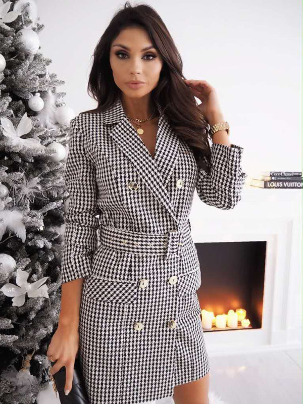 Women's Long Sleeve Belted Suit Jacket in 2 Colors Sizes 4-12 - Wazzi's Wear