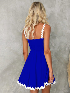 Women’s Sleeveless High Waist Mini Dress in 6 Colors S-XL - Wazzi's Wear
