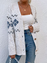 Load image into Gallery viewer, Women&#39;s Knit Cardigan Sweater with Snowflakes and Pockets in 4 Colors S-L - Wazzi&#39;s Wear