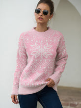 Load image into Gallery viewer, Women&#39;s Snowflake Pullover Knit Christmas Sweater in 3 Colors S-XL - Wazzi&#39;s Wear