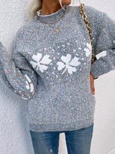 Load image into Gallery viewer, Women&#39;s Snowflake Christmas Sweater with Mock Neck in 5 Colors S-L - Wazzi&#39;s Wear