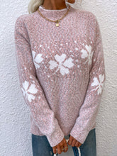 Load image into Gallery viewer, Women&#39;s Snowflake Christmas Sweater with Mock Neck in 5 Colors S-L - Wazzi&#39;s Wear