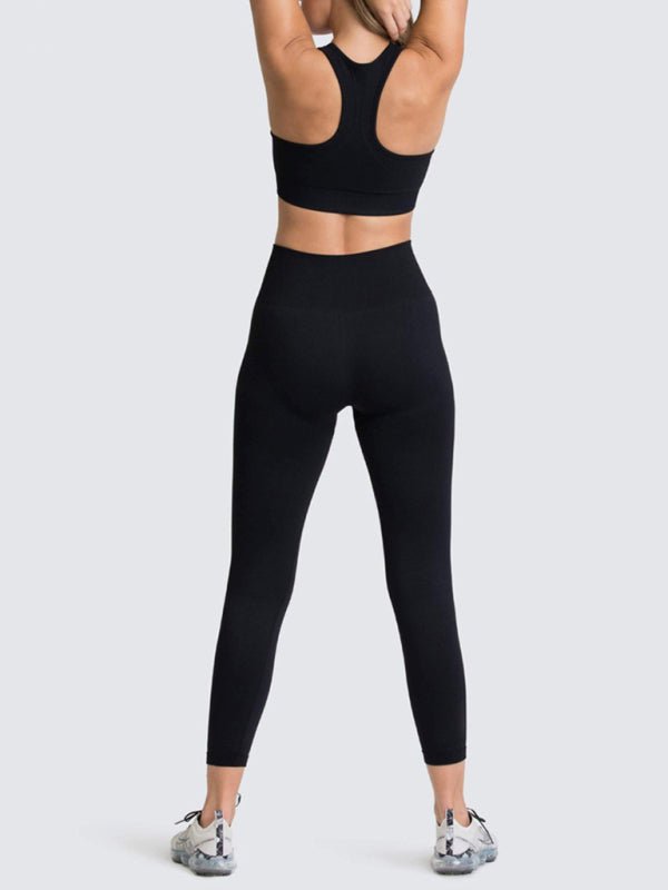Women's Athletic Top and High Waist Legging Two-Piece Set in 13 Colors S-L - Wazzi's Wear