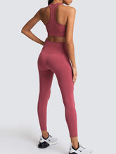 Load image into Gallery viewer, Women&#39;s Athletic Top and High Waist Legging Two-Piece Set in 13 Colors S-L