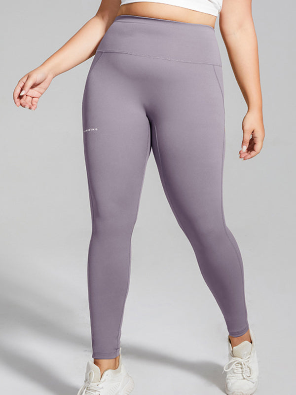 Women's Plus Size High Waist Activewear Yoga Pants in 3 Colors XL-4XL - Wazzi's Wear